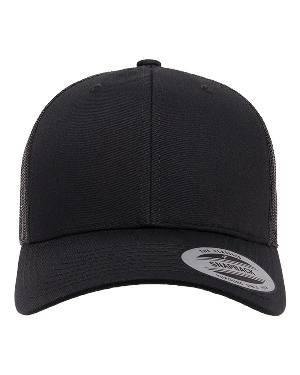 Custom Leatherette Patch on Yupoong 6606 Trucker Hat