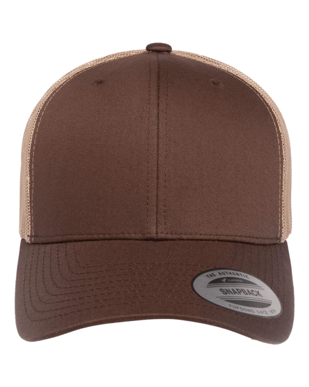 Custom Leatherette Patch on Yupoong 6606 Trucker Hat