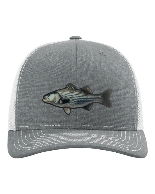 Striped Bass on a Richardson 112 Trucker Hat