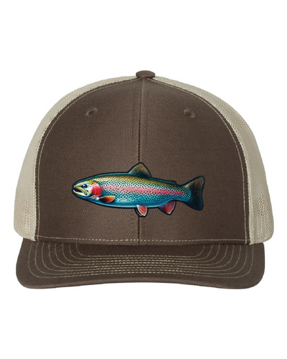 Rainbow Trout on a Richardson 112 Trucker Hat