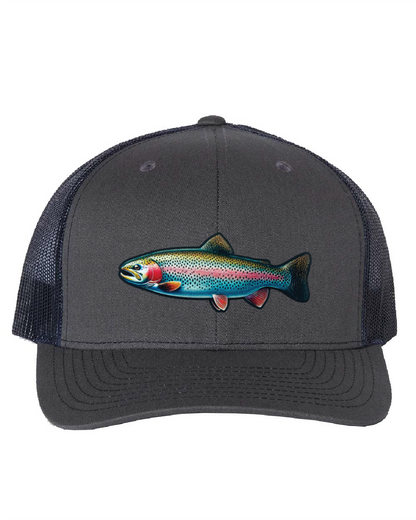 Rainbow Trout on a Richardson 112 Trucker Hat