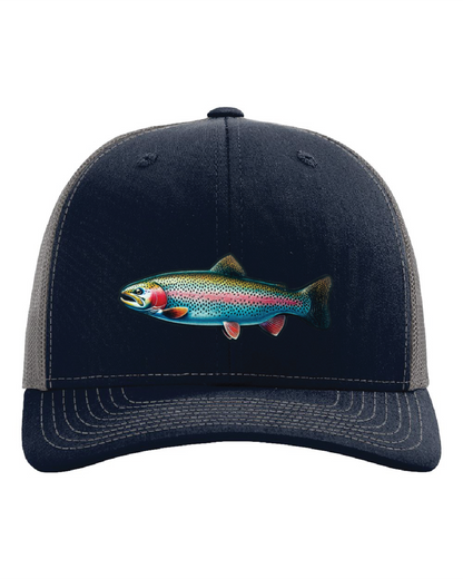Rainbow Trout on a Richardson 112 Trucker Hat