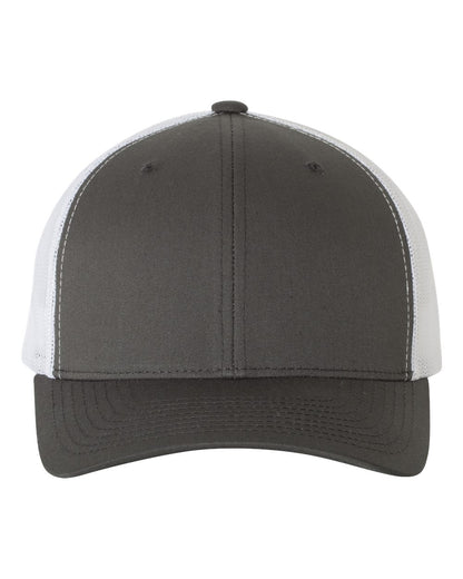 Custom Leatherette Patch on Yupoong 6606 Trucker Hat